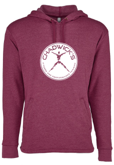 Chadwicks logo on hoodie for Personal Training, Group Fitness, Sports Training, Strength & Conditioning Class